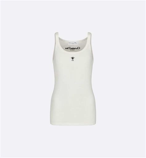 air dior tank top|dior white ribbed cotton jersey.